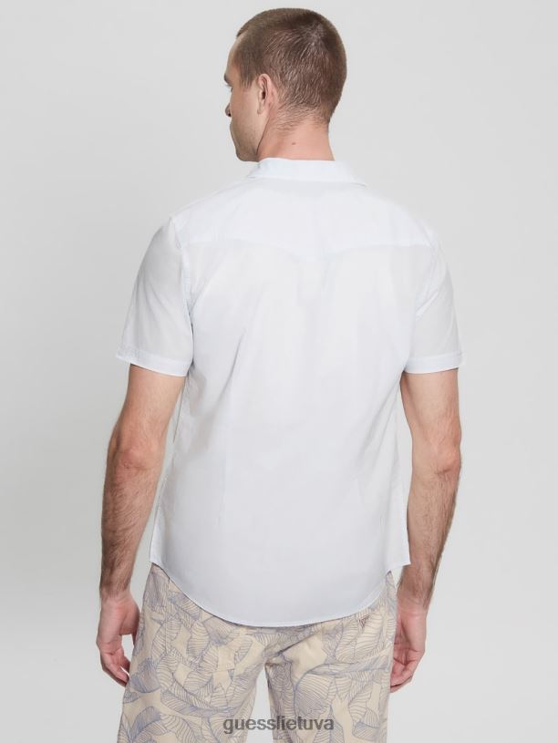 vyrų GUESS 6NLN3983 drabužiai poliarinė mėlyna notingamo marškinėliai