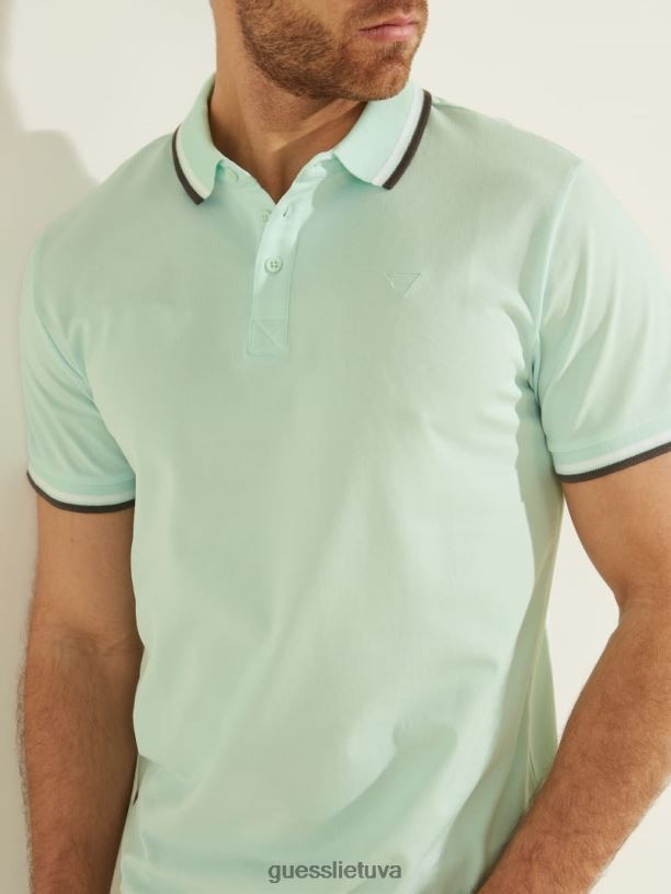 vyrų GUESS 6NLN4150 drabužiai minkštas vanduo sportinis pique polo