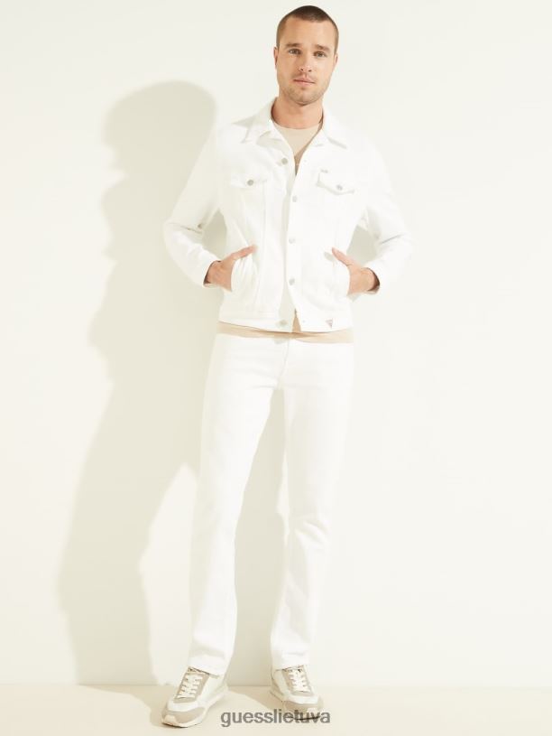 vyrų GUESS 6NLN4184 drabužiai optika balta dillon džinsinė striukė