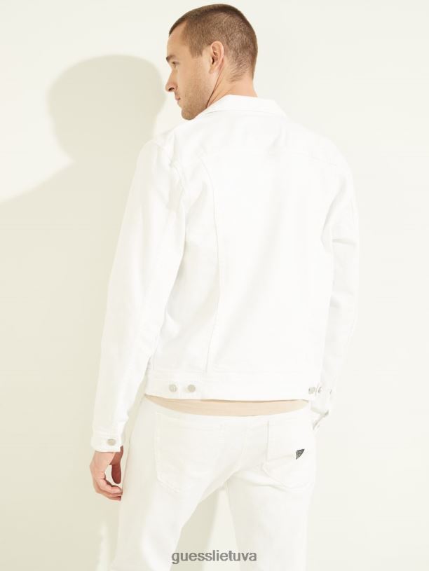 vyrų GUESS 6NLN4184 drabužiai optika balta dillon džinsinė striukė