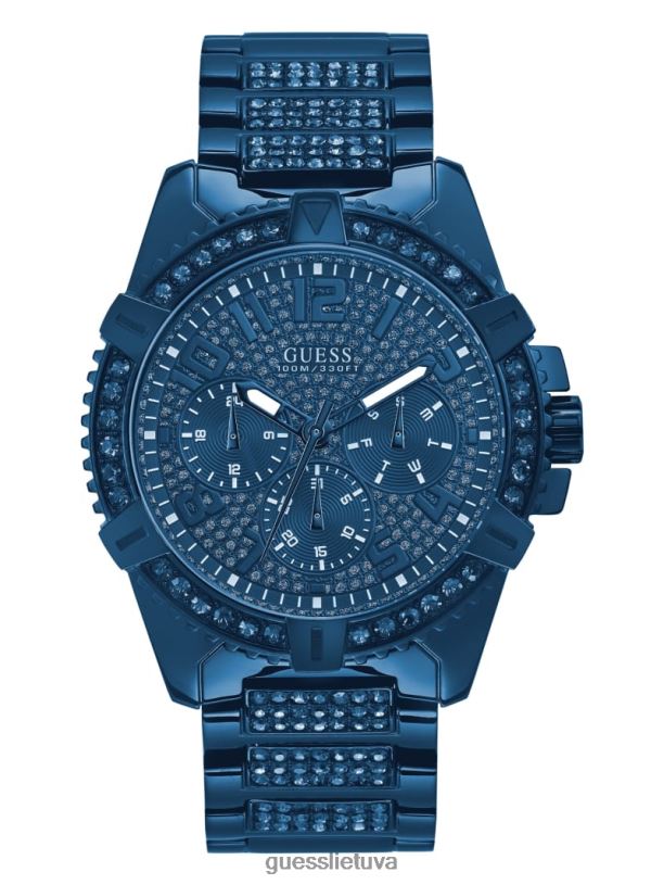 vyrų GUESS 6NLN3548 priedas mėlyna sportinis daugiafunkcis laikrodis
