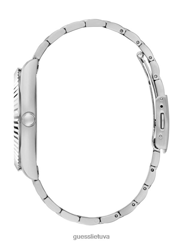 vyrų GUESS 6NLN3605 priedas sidabras analoginis laikrodis