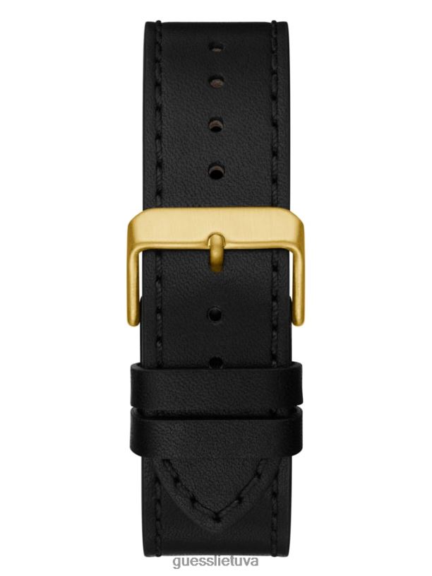 vyrų GUESS 6NLN3914 priedas auksas odinis daugiafunkcis laikrodis