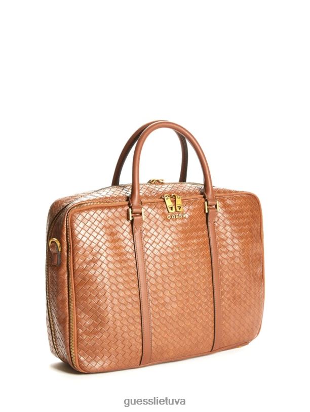 vyrų GUESS 6NLN3099 priedas rudas vakarinis darbo krepšys