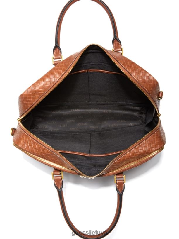 vyrų GUESS 6NLN3099 priedas rudas vakarinis darbo krepšys