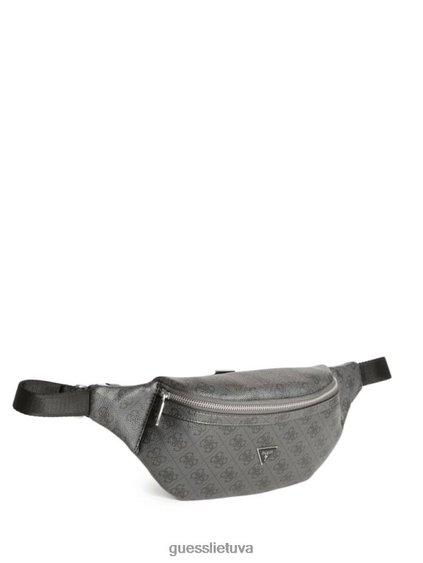vyrų GUESS 6NLN3235 priedas juodas gėlių raštas vezzola išmanusis diržinis krepšys