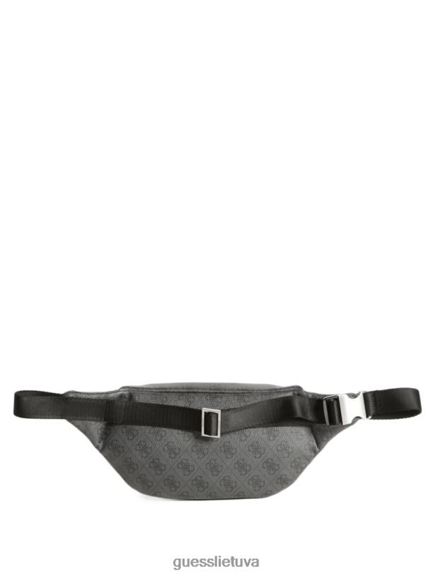 vyrų GUESS 6NLN3235 priedas juodas gėlių raštas vezzola išmanusis diržinis krepšys