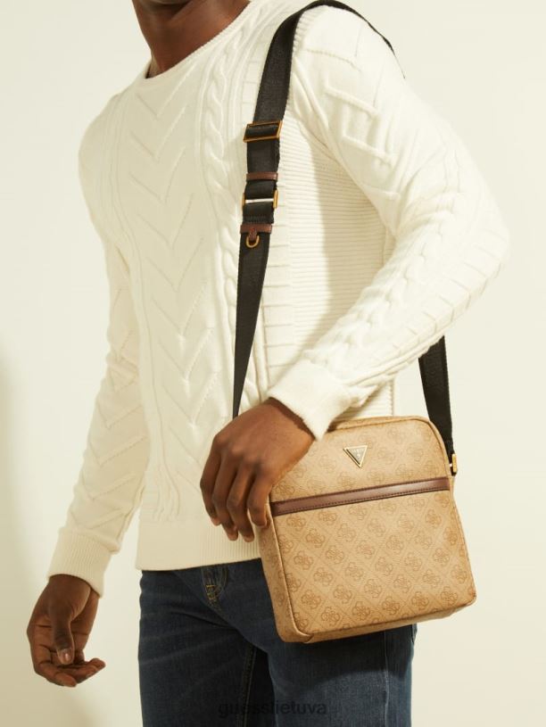 vyrų GUESS 6NLN3246 priedas bambuko vezzola plokščias skersinis